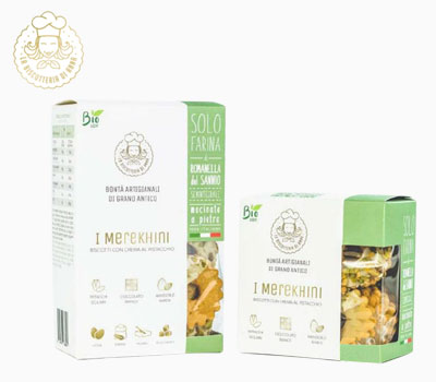 I Merekhini al pistacchio bio e senza lattosio